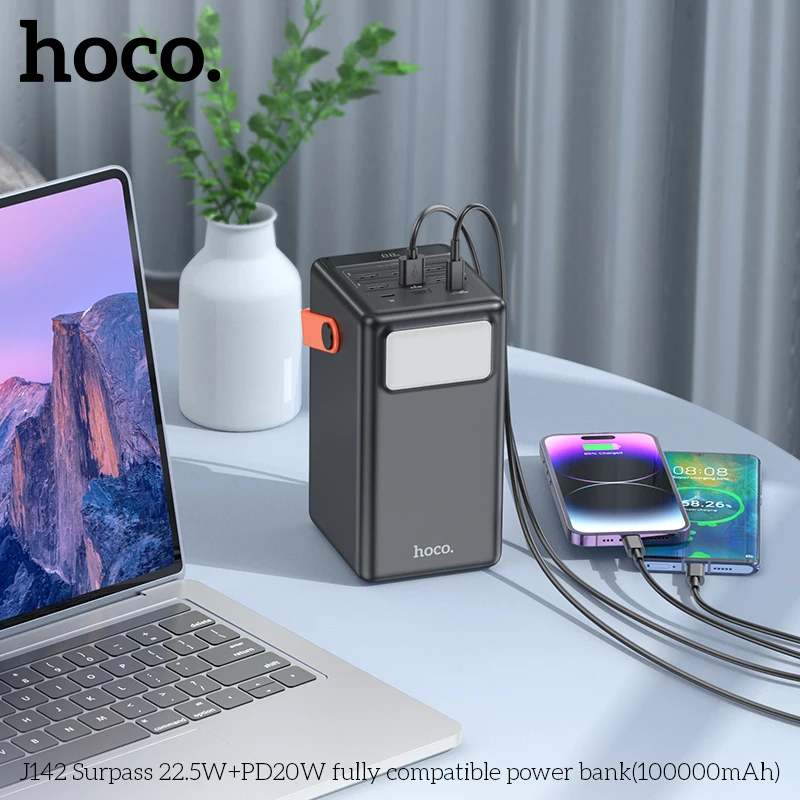 HOCO J142 22.5W+PD20W ফাস্ট চার্জিং 1,00,000mAh পাওয়ার হাউস