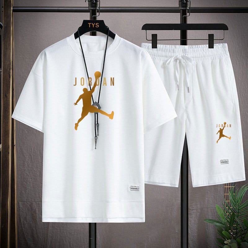 Men's 160 GSM Mesh T-Shirt and Shorts Set, 6 Colours, M to XL