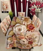 ডাইনিং চেয়ার ও টেবিল কভার সেট, 3D প্রিন্ট, 18 x 21 ইঞ্চি