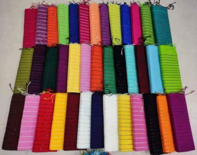 চুমকি ওয়ার্কের হাফ সিল্ক শাড়ি, 6টি রঙের অপশন