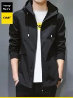 Men's Bonded Fabric Hoodie with Waterproof Zipper, 260 GSM