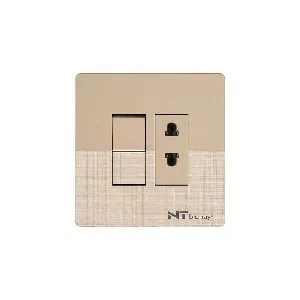 NT blu-ray Chrome Golden 10A 2 পিন MF সকেট সুইচসহ