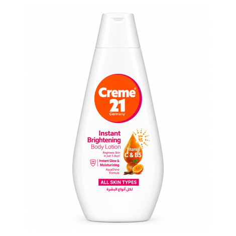 Creme 21 Instant Brightening Insta Glow & Moisturizing Body Lotion 400ml (UAE)