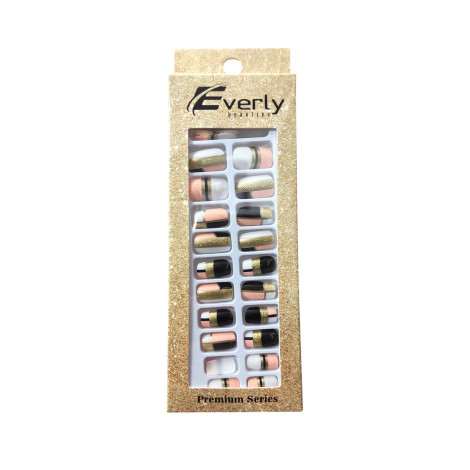 Everly Natural ফেক নেইল 24 পিস - H208