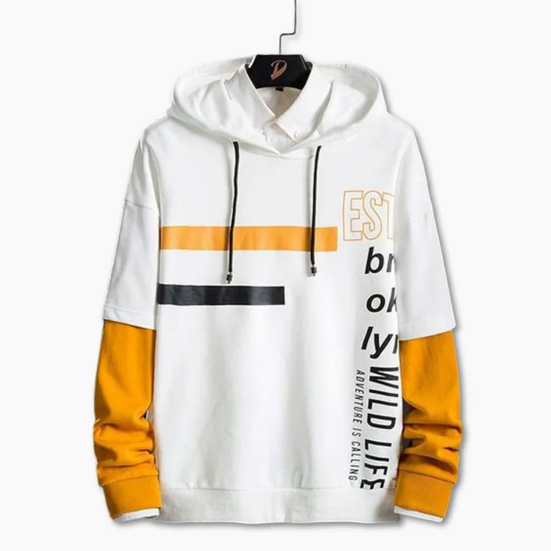 Colour Combined Hoodie, 300 GSM Cotton, Hoodie Only