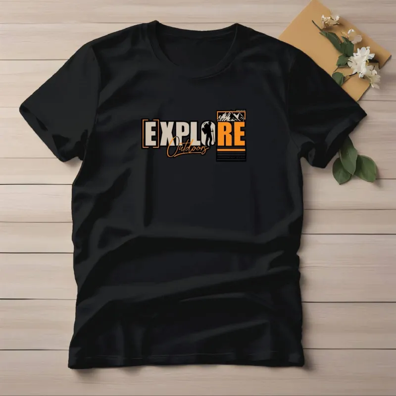 Men's Soft Cotton Print T-Shirt for Daily Wear, 160-180 GSM