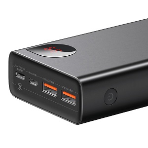 Baseus Adaman 20000mAh 22.5W মেটাল পাওয়ার ব্যাংক, ডিজিটাল ডিসপ্লে – কালো