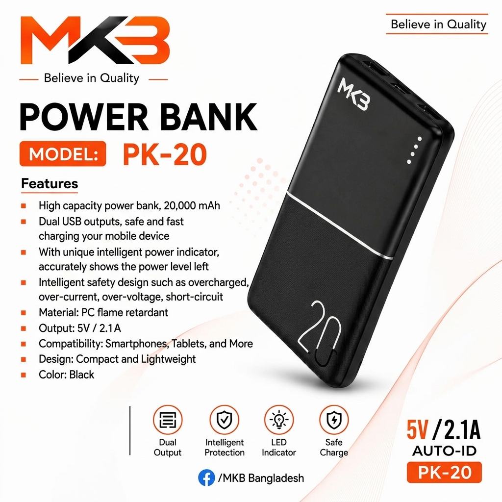 MKB 20000mAh Power Bank Model PK20