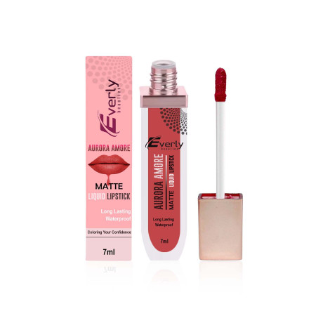 Everly Beauties Aurora ম্যাট লিকুইড লিপস্টিক - Dark Cherry