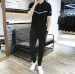 Men's Pure Cotton T-Shirt and Trouser Set, 200 GSM Tee, 3 Colours