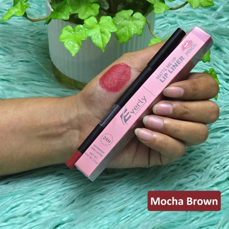 Everly Beauties Matte Makeup Waterproof Lip Liner - Mocha Brown (China)