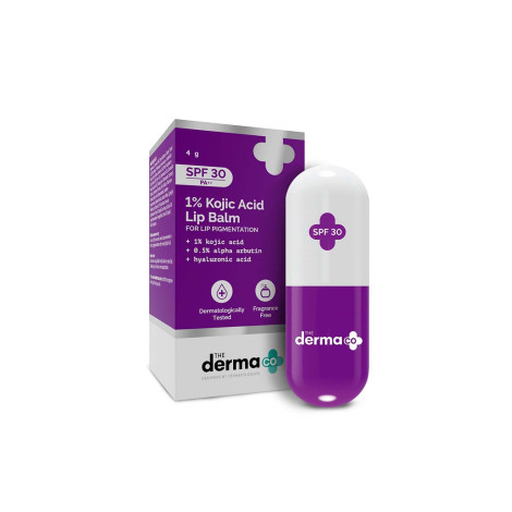 The Derma Co 1% Kojic Acid Lip Balm SPF 30 PA++ 4g (India)