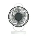 YAGE YG-7999 রিচার্জেবল 8 ইঞ্চি 360° ঘোরানো ফ্যান LED লাইটসহ, সাদা