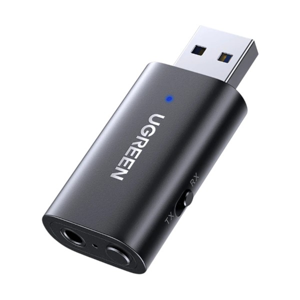 ইউগ্রিন CM523 (60300) ব্ল্যাক USB ব্লুটুথ 5.1 অডিও ট্রান্সমিটার/রিসিভার অ্যাডাপ্টার