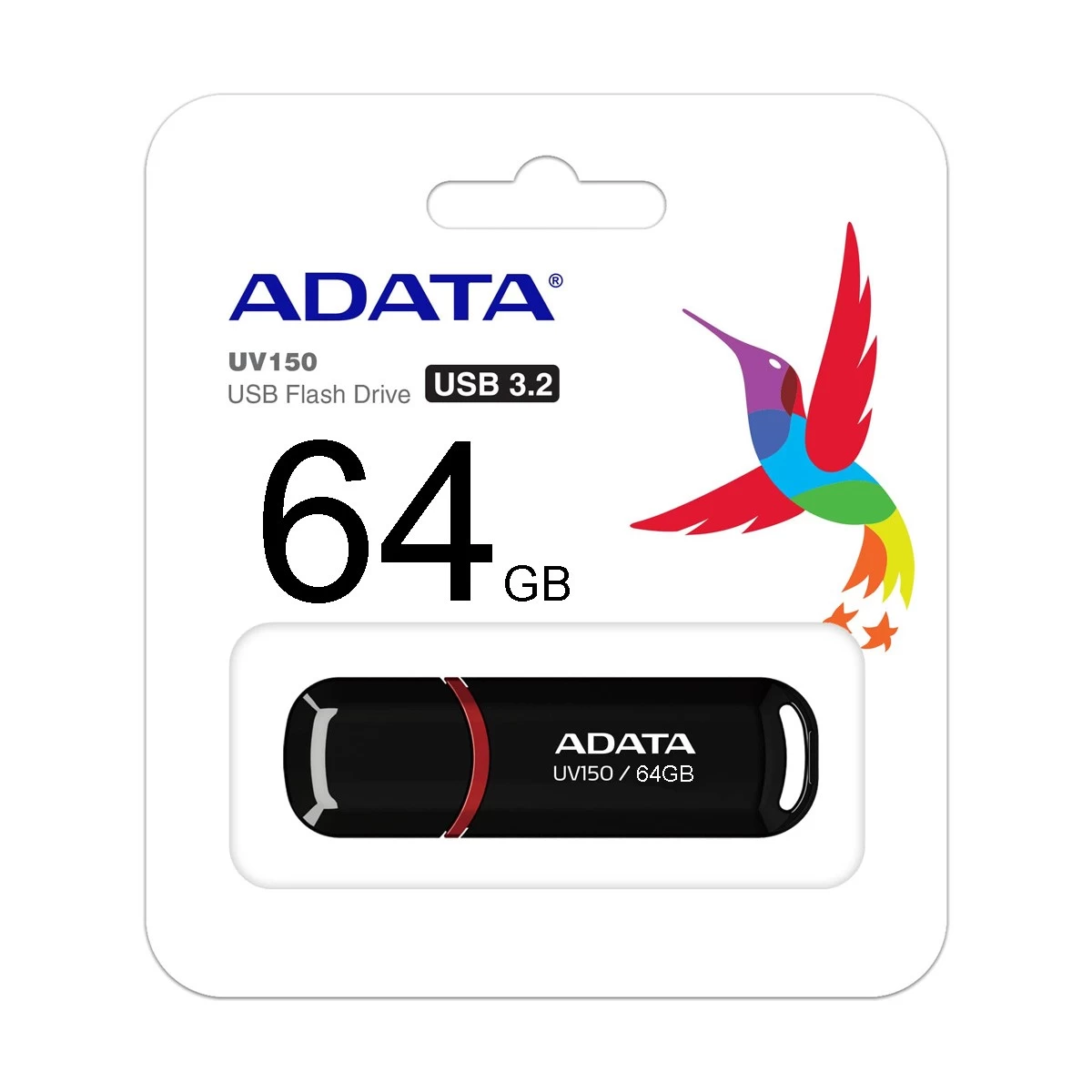 ADATA UV150 64GB Black USB 3.2 Pen Drive