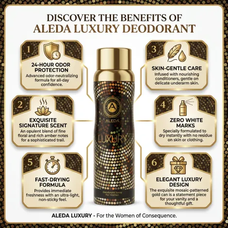 Aleda Luxury মেয়েদের ডিওডোরেন্ট স্প্রে 200ml
