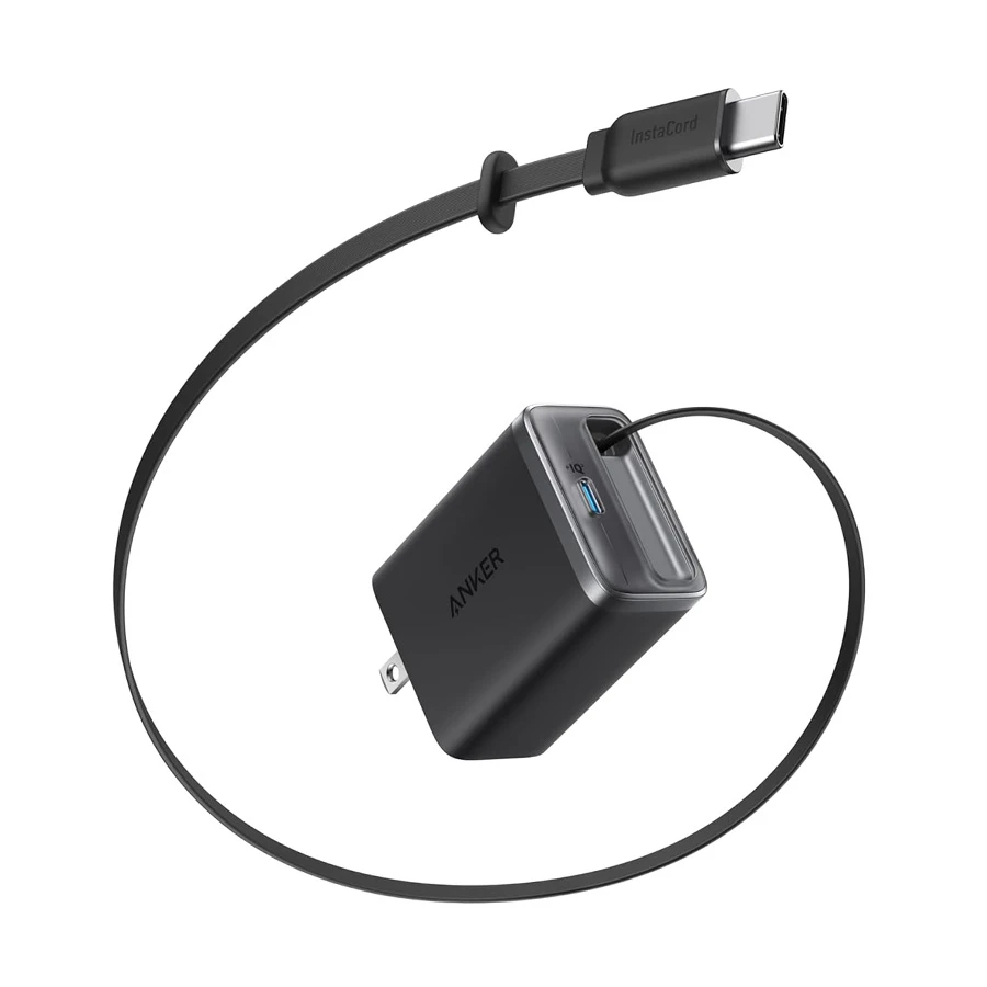 Anker Nano 35W USB-C Charger with Retractable Cable Black Stone (US)