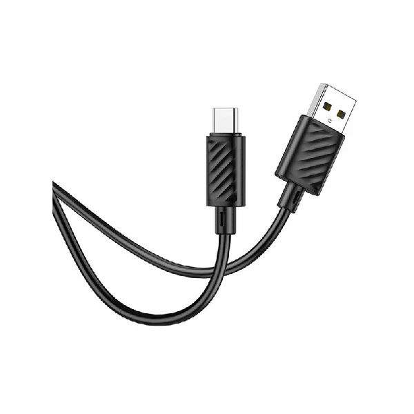 Hoco X88 1M USB থেকে টাইপ-সি চার্জিং ডেটা কেবল - কালো