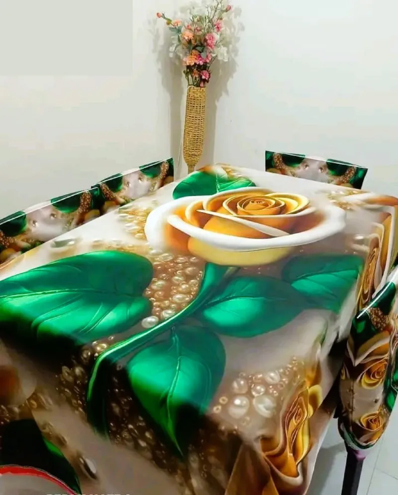 3D প্রিন্ট টেবিল ক্লথ সেট, এলিগ্যান্ট ডিজাইন