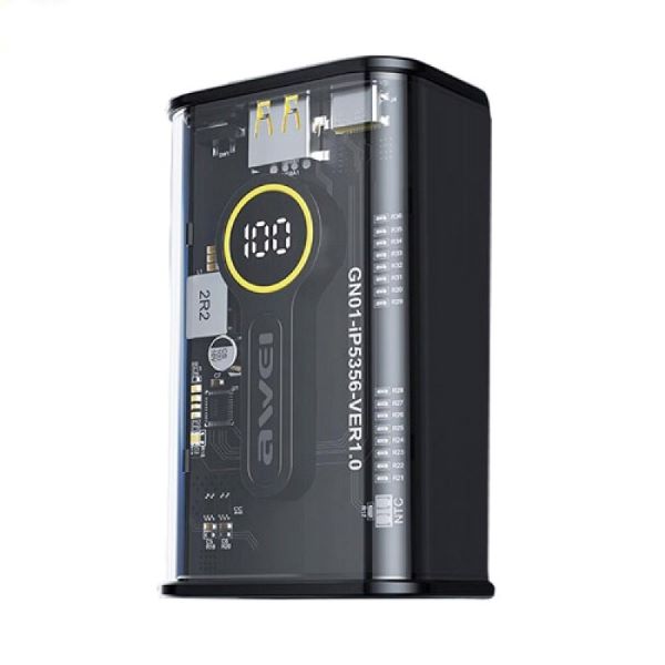 Awei P165K 10000mAh 22.5w Transparent Fast Charging Power bank