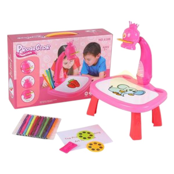 Little Hands ড্রয়িং প্রজেক্টর টেবিল, লাইটসহ ট্রেস অ্যান্ড ড্র খেলনা