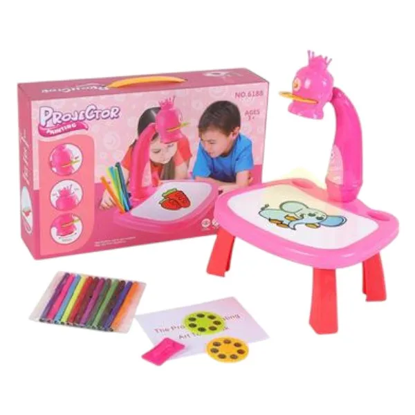 Little Hands ড্রয়িং প্রজেক্টর টেবিল, লাইটসহ ট্রেস অ্যান্ড ড্র খেলনা