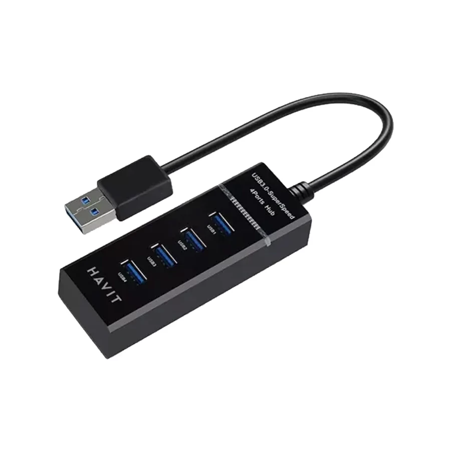 Havit H46 4-Port USB 3.0 Hub Black