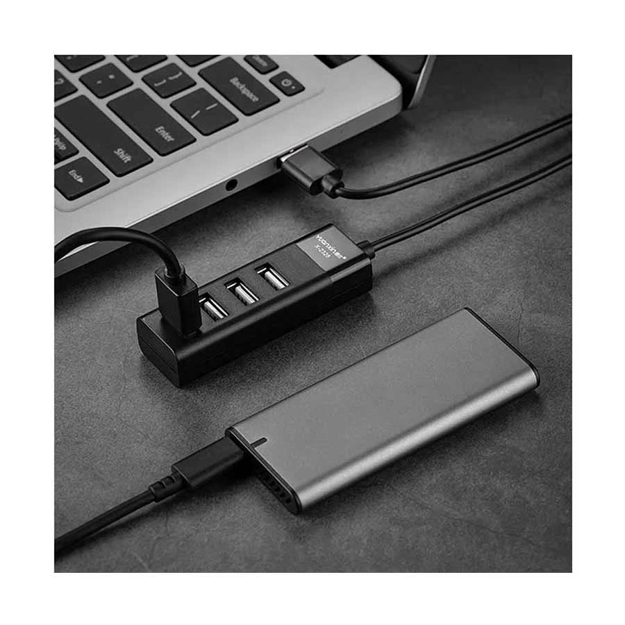 Yuanxin X-2328 USB 2.0 to Quad USB Hub Black 1.5 Meter