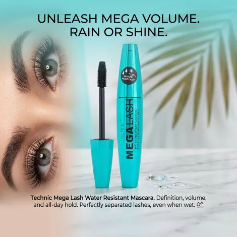 Technic Mega Lash ওয়াটার রেজিস্ট্যান্ট মাসকারা Black - 12ml