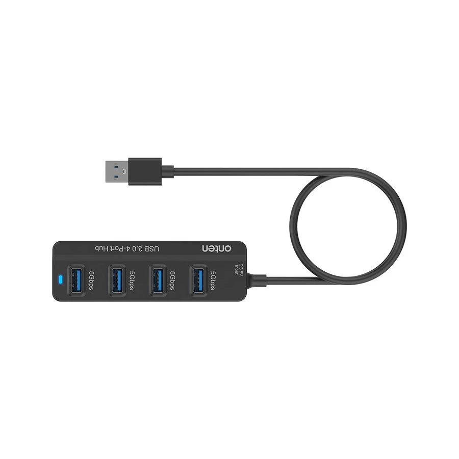Onten OTN-5305 USB to 4-Port USB 3.0 Hub 5Gbps 1 Meter Black