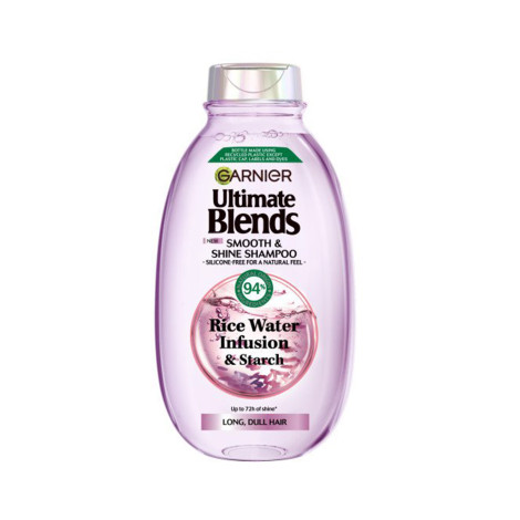 Garnier Ultimate Blends রাইস ওয়াটার ইনফিউশন ও স্টার্চ স্মুথ অ্যান্ড শাইন শ্যাম্পু 300ml