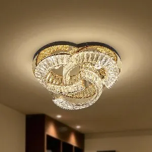 Qulik ফ্লাশ মাউন্ট লাক্সারি LED ক্রিস্টাল ঝাড়বাতি (QL-D8829-600X)