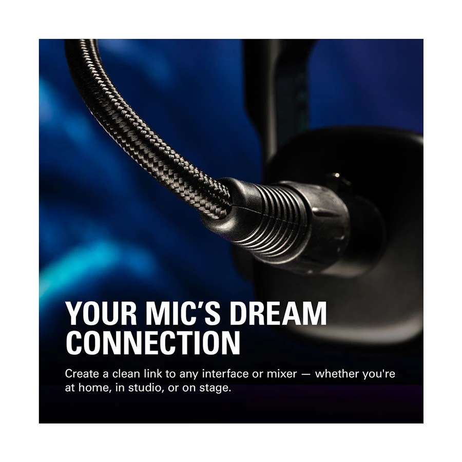 Corsair Elgato 10CAL9901 XLR Microphone Extension Cable 3 Meter Black