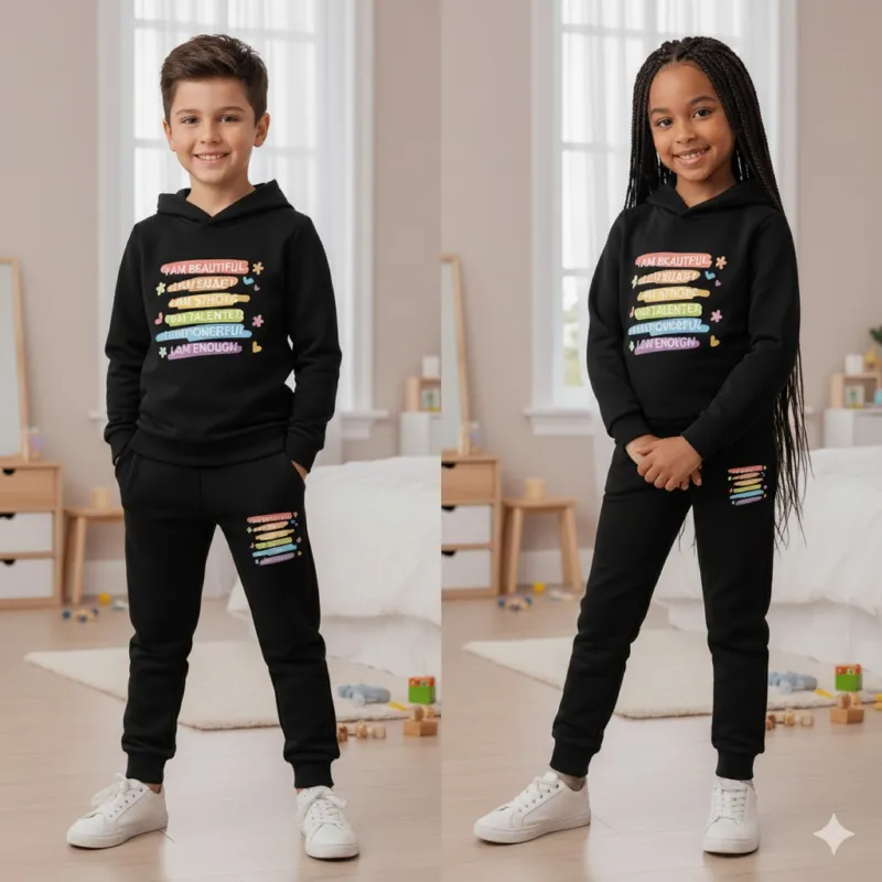 Children's Two-Piece Hoodie Set, Hoodie and Pant, 280-300 GSM