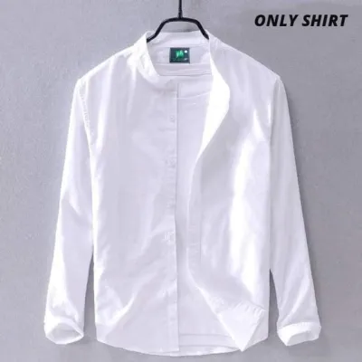 ছেলেদের অক্সফোর্ড কটন ব্যান্ড কলার শার্ট, 150+ GSM