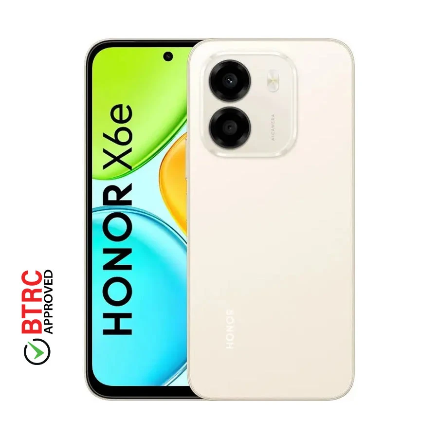 Honor X6e 4GB RAM, 128GB ROM Sunrise Gold Smartphone (Dual Sim)