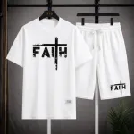 Men's Mesh T-Shirt and Short Pant Set, 160 GSM, 6 Colours