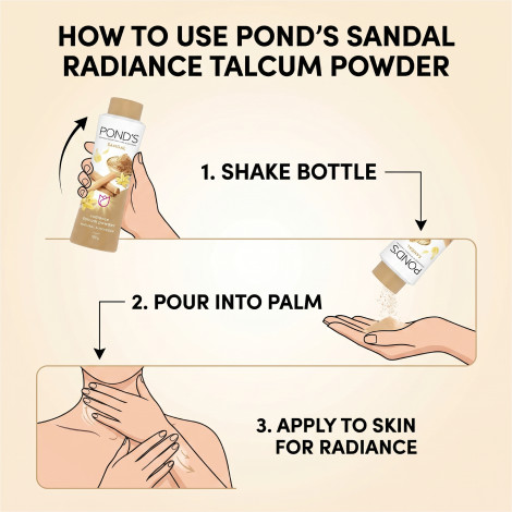 Pond's Sandal Radiance ট্যালকম পাউডার 100g