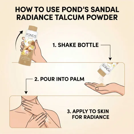 Pond's Sandal Radiance ট্যালকম পাউডার 100g