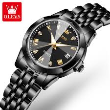OLEVS 9931 মেয়েদের ঘড়ি, বাটারফ্লাই লক – ব্ল্যাক