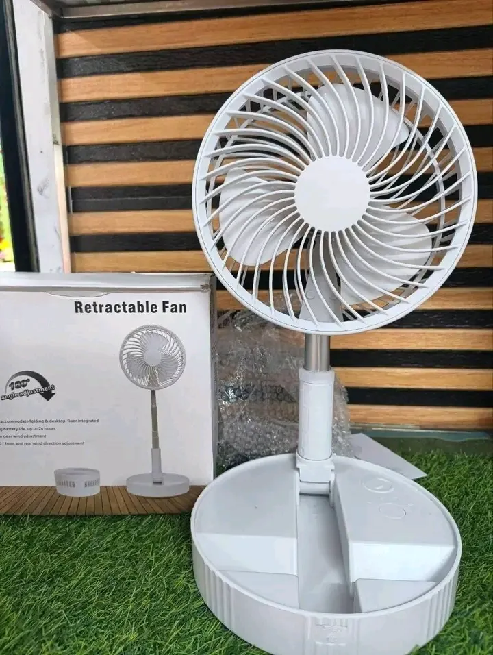 রিট্র্যাক্টেবল রিচার্জেবল টেবিল ফ্যান