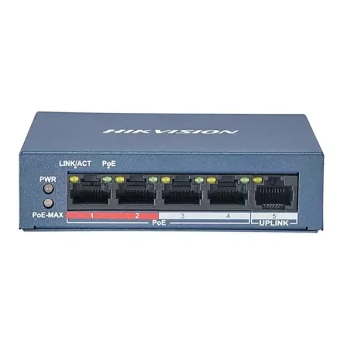 Hikvision DS-3E0105P-E/M(B) 4-Port Fast Ethernet Unmanaged POE Switch