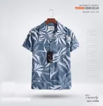 Men's Pure Cotton Cuban Collar Half Sleeve Shirt, Digital Print