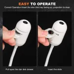 2-in-1 মিনি স্টার প্রজেক্টর নাইট লাইট – USB প্লাগ