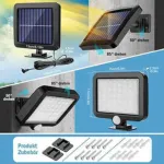 56LED ইনডোর-আউটডোর সোলার সেন্সর লাইট