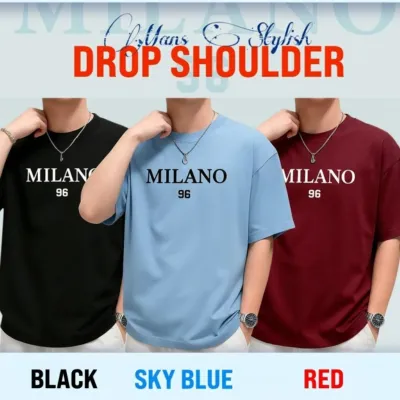 ছেলেদের স্টাইলিশ ড্রপ শোল্ডার টি-শার্ট Milano – 3 পিস কম্বো