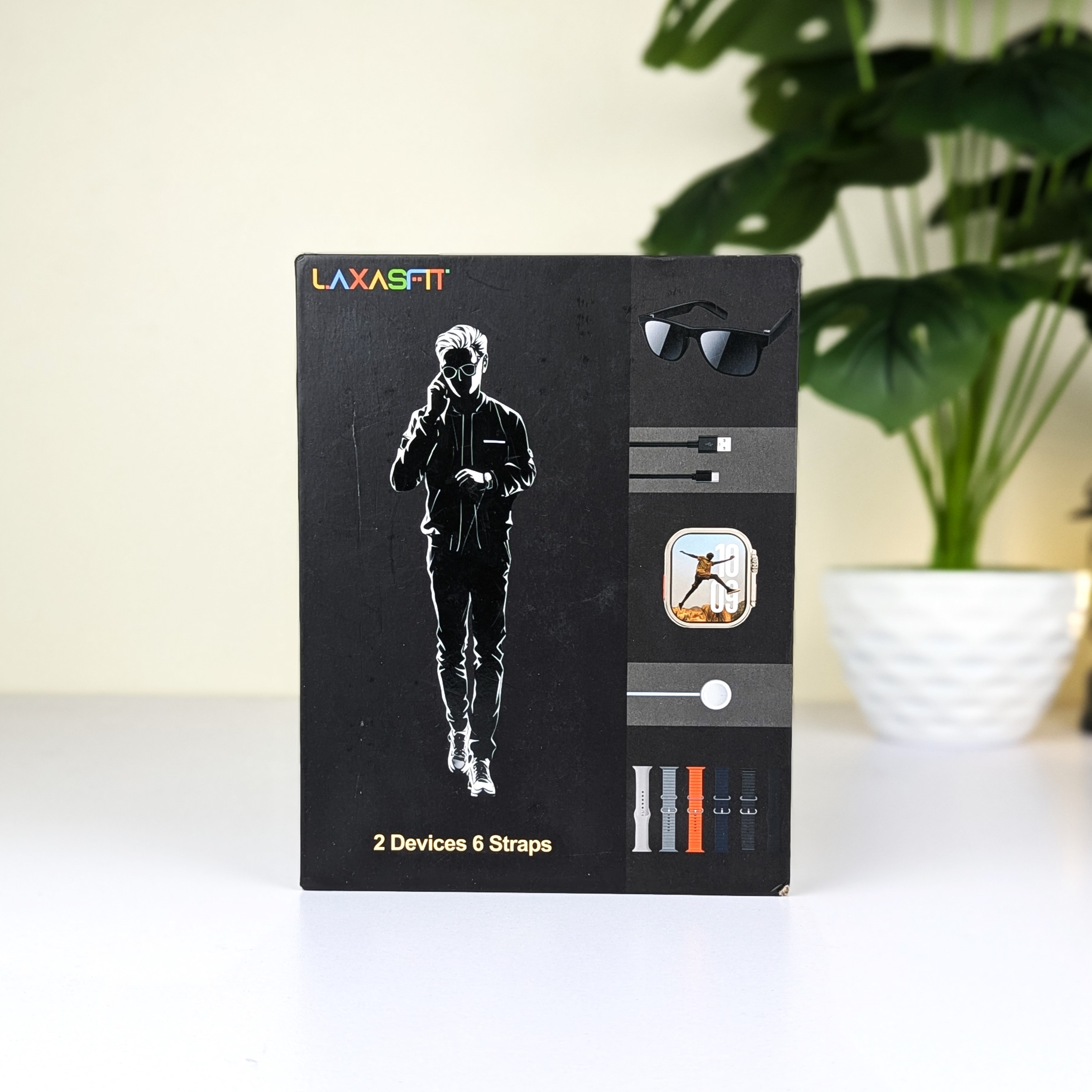 LAXASFIT স্মার্টওয়াচ সেট – 2টি ডিভাইস ও 6টি স্ট্র্যাপ
