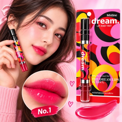 Mistine Dream Lip and Tint Pink No.01 4.7g (Thailand)