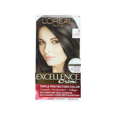 L'Oreal Excellence হেয়ার কালার, শেড 4 Dark Brown