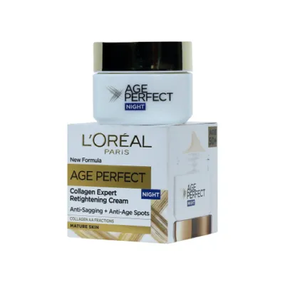 L'Oreal Age Perfect Collagen Expert নাইট ক্রিম 50ml, ম্যাচিউর স্কিনের জন্য